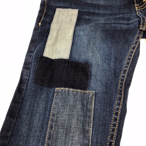 Levis 511 Boy's Patchwork Jeans Blue - Picture 3 of 8